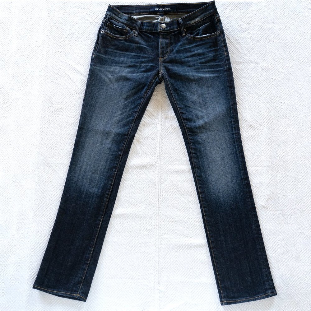 DRIFTWOOD Women’s Straight Leg Jeans Sz 27 Low Rise